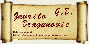 Gavrilo Dragunović vizit kartica